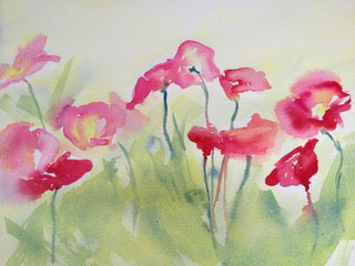 Watercolor by Sally Harvey