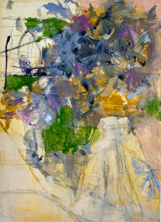 Untitled - Cobra water mixable oils on Paper - 9" x 12" - 2026
