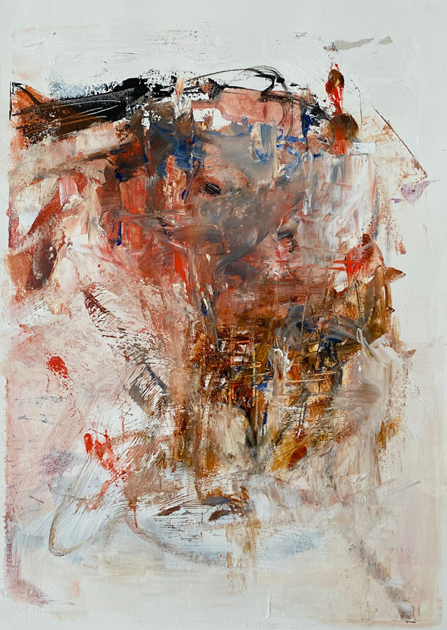 Untitled - Cobra water mixable oils on Paper - 9" x 12" - 2026