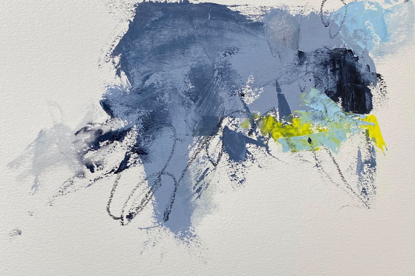 Untitled - Cobra water mixable oils on Paper - 9" x 12" - 2026